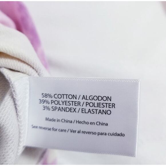 Wildfox Tie Dye Stars Sweatshirt & Short Lounge Co-Ord Sets - Picture 5 of 6